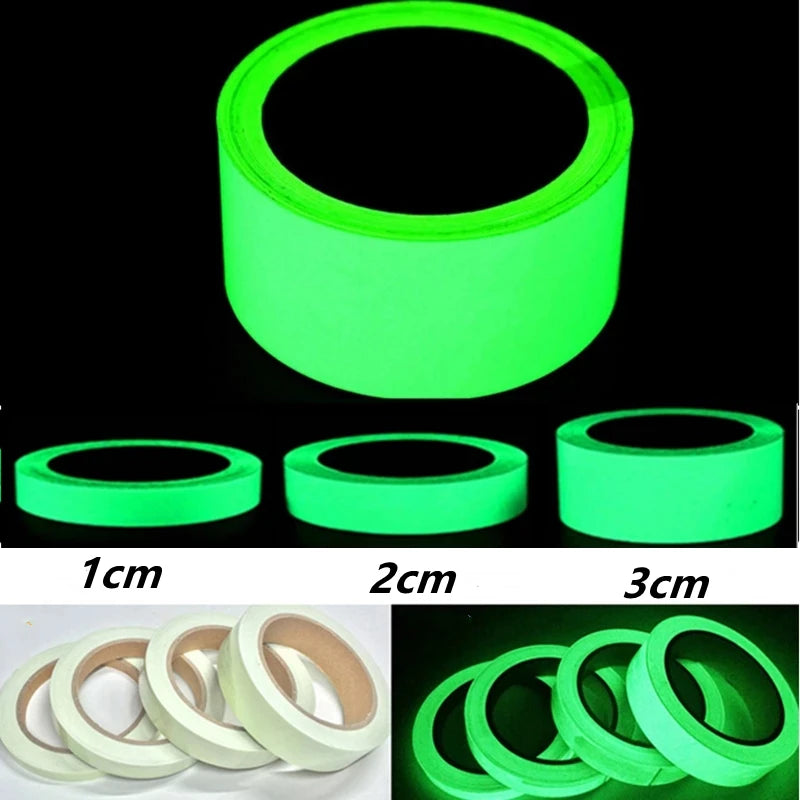 Luminous Tape 3M/5M Dark Green Self-Adhesive Tape Night Vision Glow in Dark Safety Warning Security Stage Home Decoration Tapes