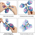 10PCS Magic Flying Butterfly Wind up Toys Rubber Band Powered Romantic for Surprise Wedding Birthday