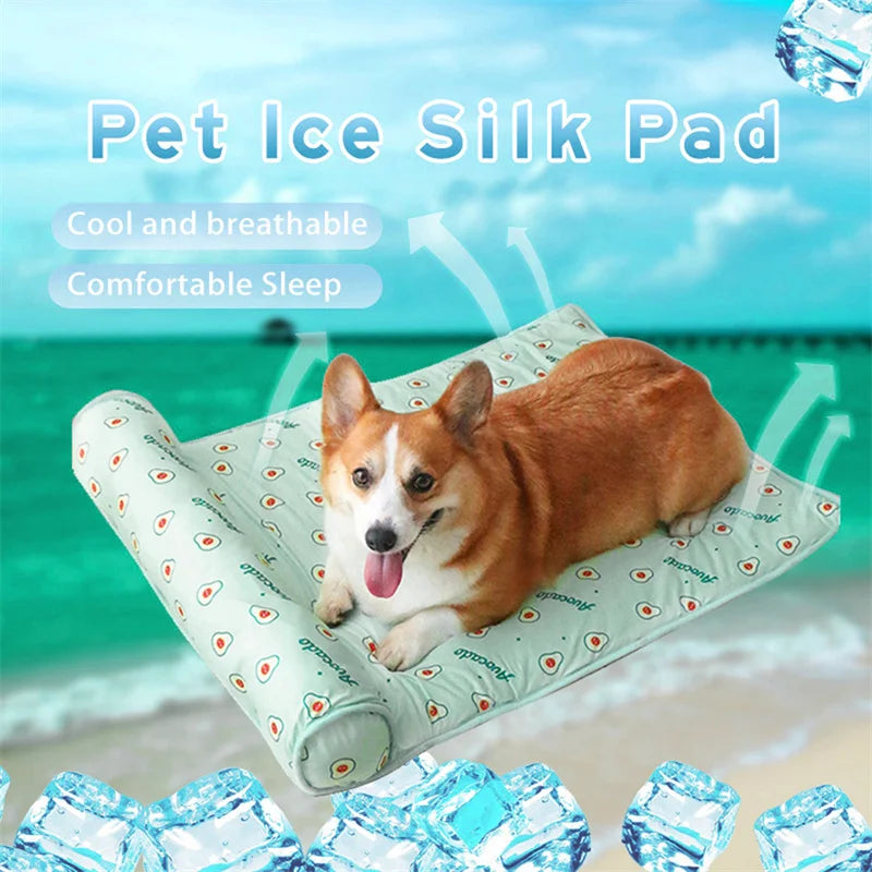 Dog Mat Cooling Summer Pad Mat for Dogs Cat Blanket Sofa Breathable Pet Dog Bed Summer Washable for Small Medium Large Dogs Car