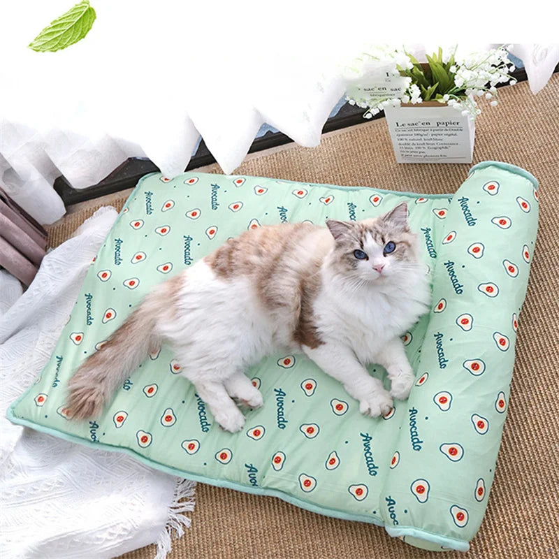 Dog Mat Cooling Summer Pad Mat for Dogs Cat Blanket Sofa Breathable Pet Dog Bed Summer Washable for Small Medium Large Dogs Car