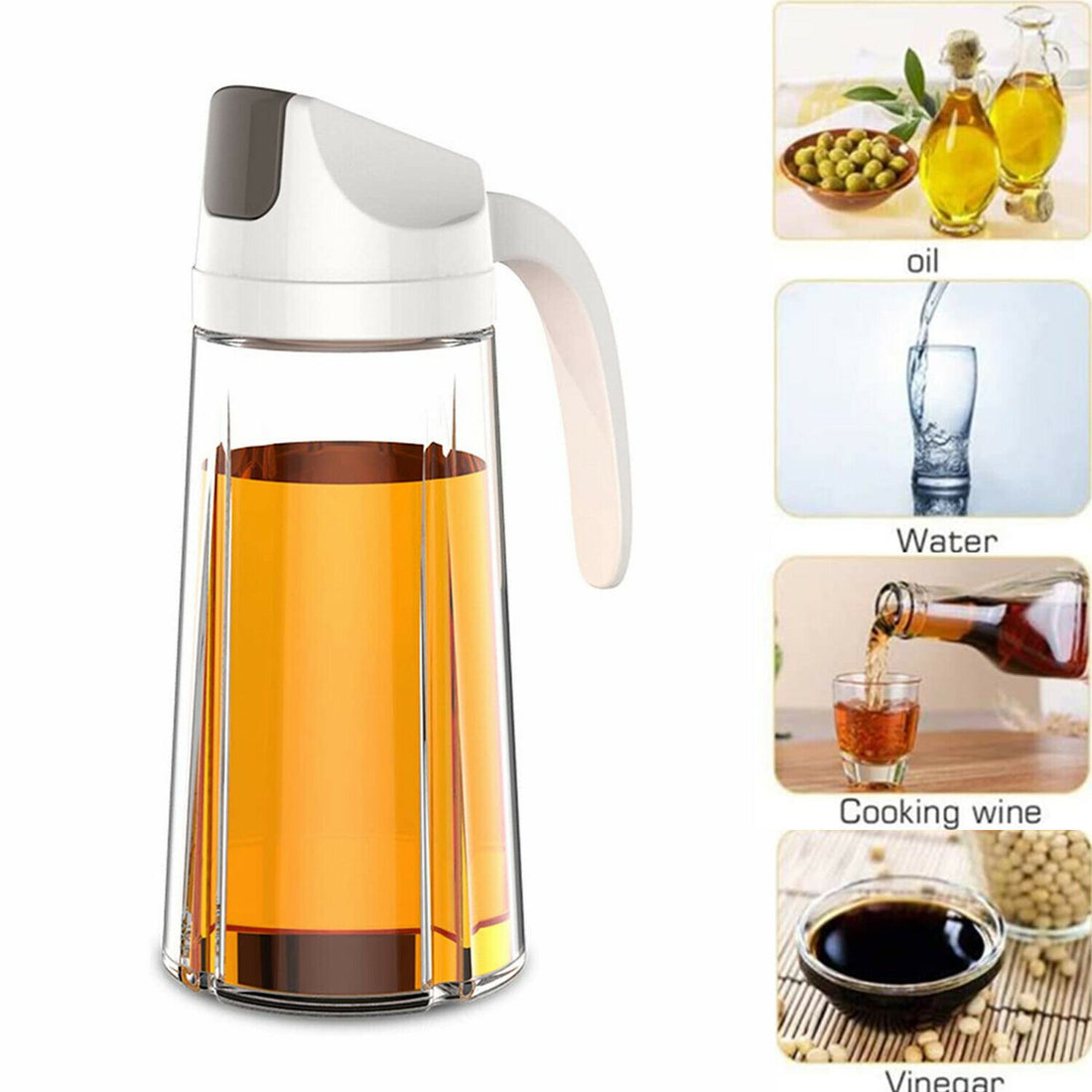 Auto Flip Olive Oil Dispenser Bottle Oil Vinegar Dispenser Cruets for Kitchen AU